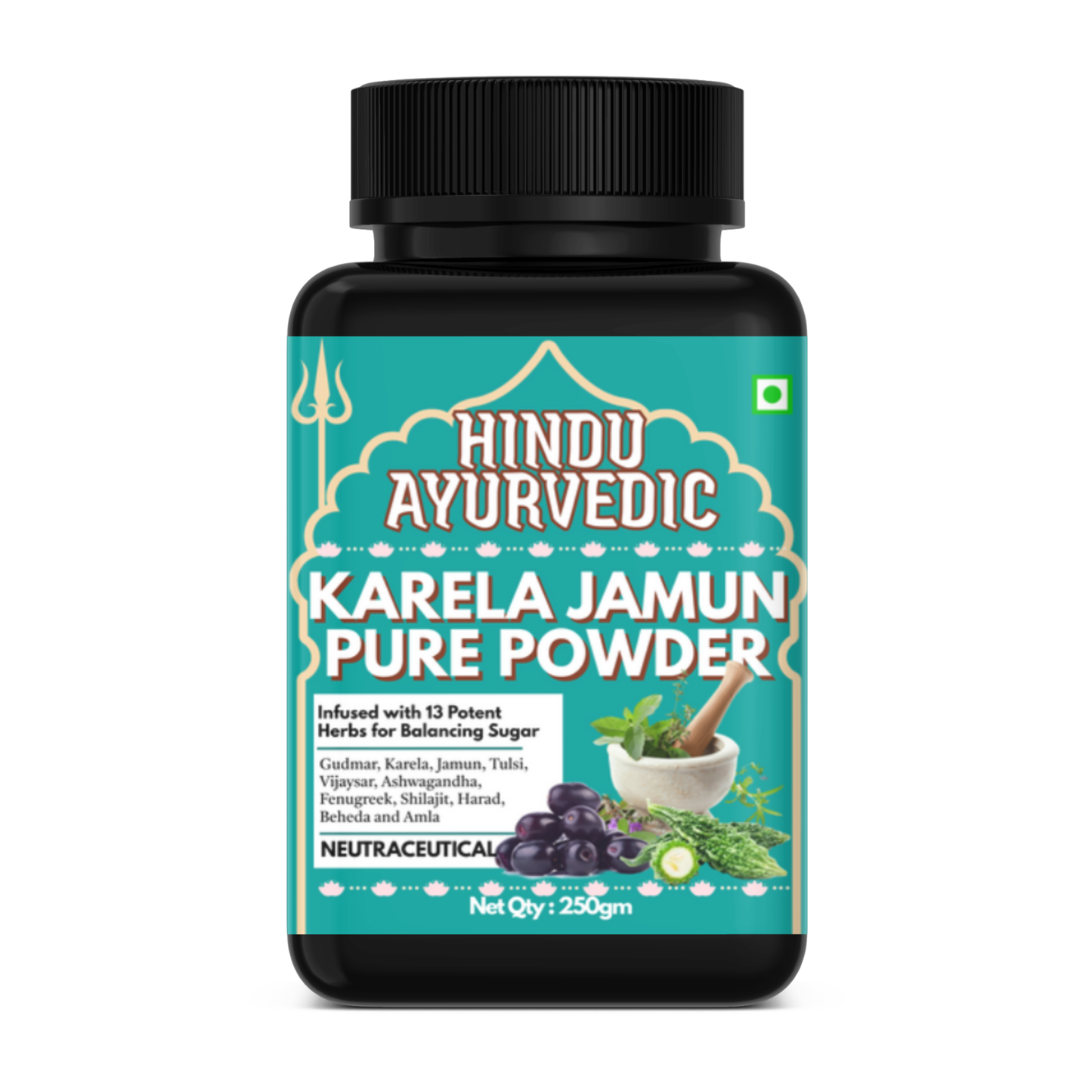 Karela Jamun Powder - 100% Natural Supplement for Managing Blood Sugar