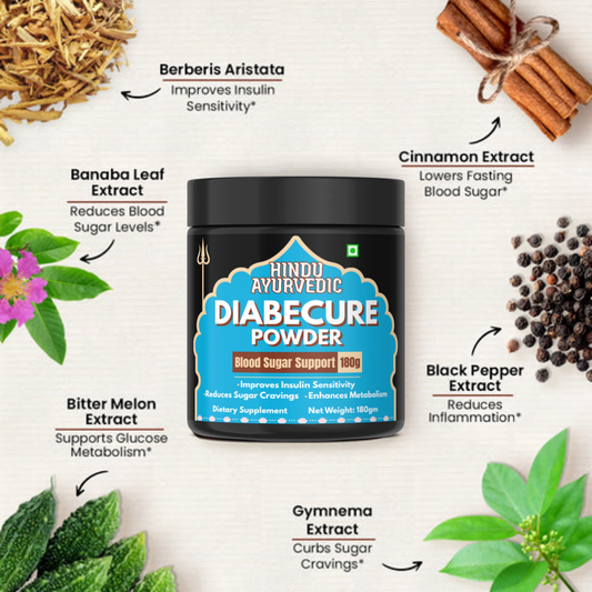 DiabeCure Powder - 100% Natural Supplement for Managing Blood Sugar